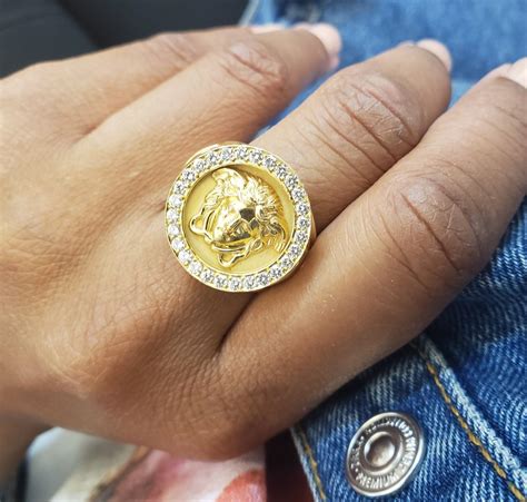 medusa 18k gold ring